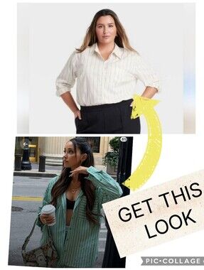 A New Day Womens Cream Striped Shirt Xxl Striped Blouse Black Pattern Top As Is